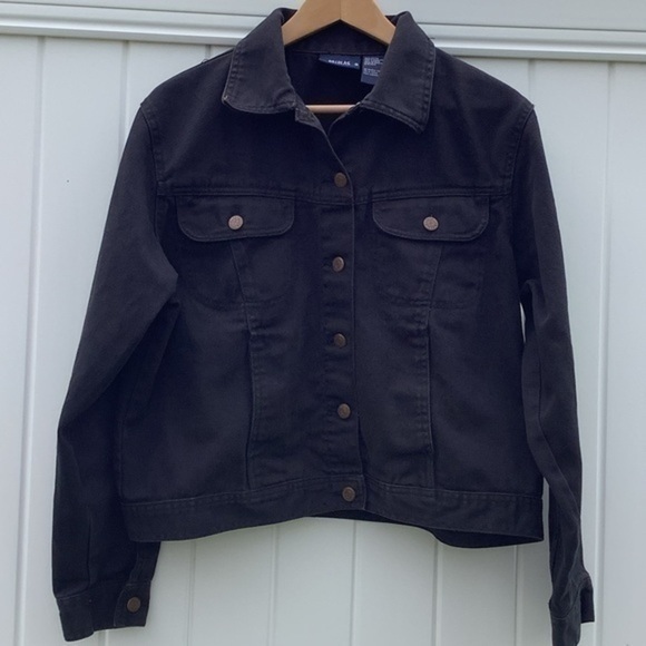 Bill Blass black denim jacket - Picture 3 of 4